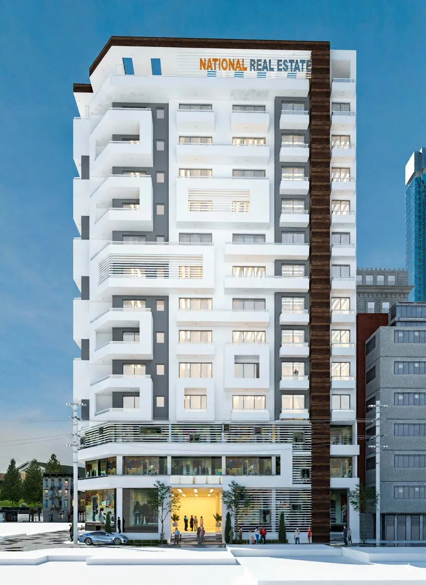 A commercial real estate building